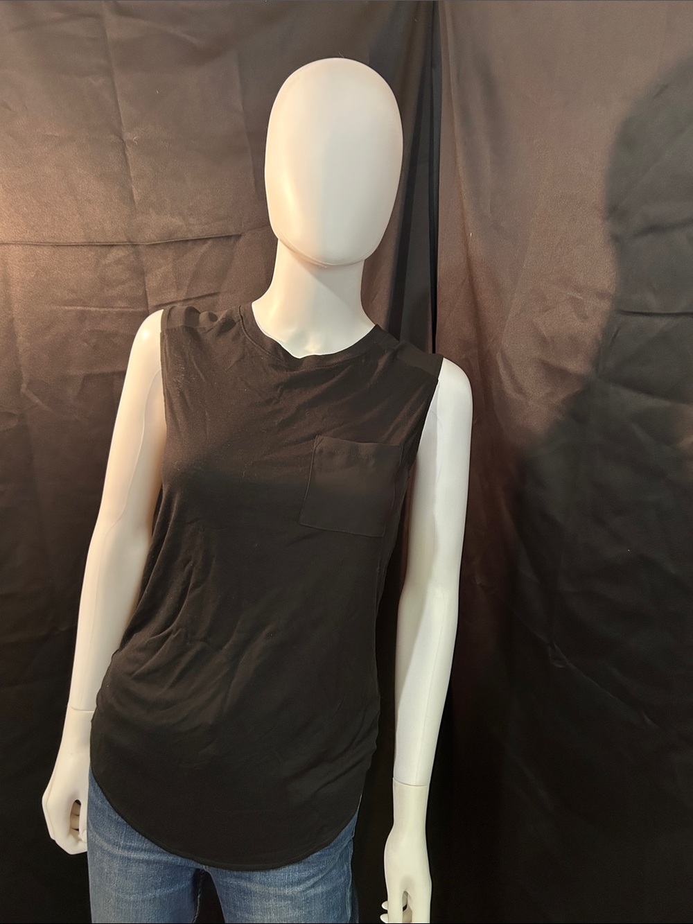 LOFT Black Sleeveless Pocket Tank